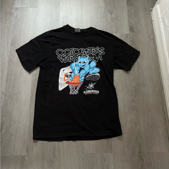 Men’s OVO Graphic Short Sleeve T Shirt Black Size XS Scarborough Shooting Stars - Picture 1 of 5
